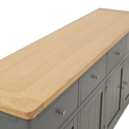 The Furniture Market Marbury Slate Grey Painted Extra Large 4 Drawer 4 Door Sideboard - thumbnail 5