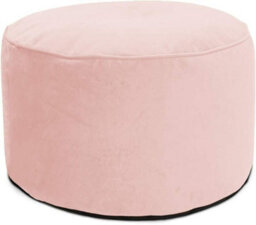 rucomfy Beanbags Rucomfy Velvet Pink Pouffe -  Indoor Bean Bag Footstool - thumbnail 2