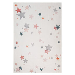 Beliani Kids Rug Alpoud White 140 X 200 Cm Cotton - thumbnail 1