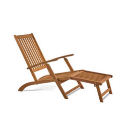 Vonhaus Wooden Garden Sun Lounger Set Of 2, Folding Sunlounger, Removable Footrest & Cushion, Acacia Wood, Hudson - thumbnail 8