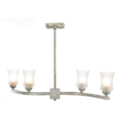 Luminosa Lighting Luminosa Toscano Semi Flush 4 Light G9 White/french Gold - image 1