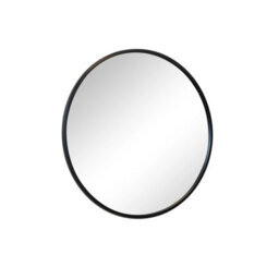 Melody Maison Large Round Black Framed Wall Mirror 80Cm X 80Cm - thumbnail 8