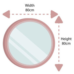 Melody Maison Large Round Black Framed Wall Mirror 80Cm X 80Cm - thumbnail 6