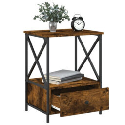 Berkfield Bedside Tables 2 Pcs Smoked Oak 50X41X65 Cm Engineered Wood - thumbnail 4