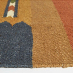 Homescapes Lundi Orange & Blue Kilim Cotton & Jute Rug 120 X 170 Cm - thumbnail 4