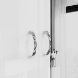 Fwstyle Chilton White Gloss 2 Door Mirrored Double Wardrobe (H) 181.5Cm (W) 80Cm (D) 50Cm - thumbnail 7