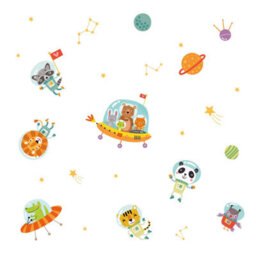 Stickerscape Space Animals Wall Stickers Pack - thumbnail 2
