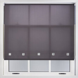 Trimmable Daylight Roller Blind With Square Eyelets And Metal Fittings By Furnished - Dark Grey (W)240Cm X (L)210Cm - thumbnail 1