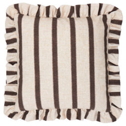 Wylder Connie Square Striped Cushion Cover, Chocolate, 45 X 45Cm - thumbnail 2