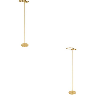 Loops 2 Pack Stylish Modern Brushed Brass Led Floor Lamp For Indoor Lighting - image 1