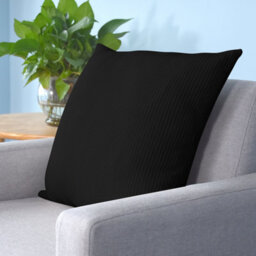 Neel Blue Set Of 2 Square Cushion Covers, Black Crushed Velvet Pillow Case, 45Cm X 45Cm - thumbnail 6