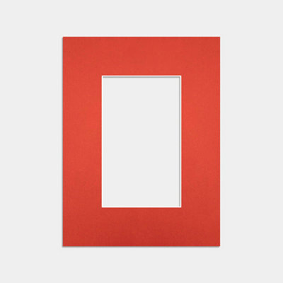 Ak Frames 8X6 Poppy Red Picture Mounts To Fit 5X3 Aperture Size - Mount Board Only (No Frame Included) - image 1