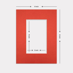 Ak Frames 8X6 Poppy Red Picture Mounts To Fit 5X3 Aperture Size - Mount Board Only (No Frame Included) - thumbnail 3