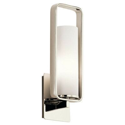 Elegant Wall Light Sconce With Highly Polished Nickel Finish And E27 Led Bulb