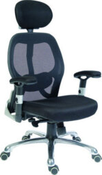 Teknik Cobham Mesh Executive Chair Black With Adjustable Lumbar Support And Height Adjustable Armrests - thumbnail 1