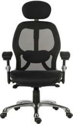 Teknik Cobham Mesh Executive Chair Black With Adjustable Lumbar Support And Height Adjustable Armrests - thumbnail 2