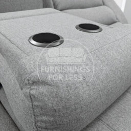 Furnishings For Less UK Manhattan Grey Fabric Reclining Corner Sofa 5 Seater  With Drinks Tray Manual Recliner Comfortable Padded Arms - thumbnail 9