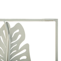 Beliani Artisan Feather Wall Art - Open Rectangle Metal Frame, Gold Finish, Vertical Modern Accent - thumbnail 5