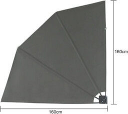 Evre Side Awning 3 Step Collapsible For Terrace Balcony Sun Shade Privacy Blind Fence (140X140Cm, Beige) - thumbnail 9