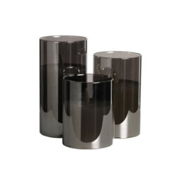 Living And Home Set Of 3 Battery Operated Led Flameless Flickering Pillar Candles With Remote Control - thumbnail 3