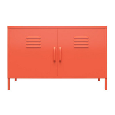 Novogratz Dorel Home Cache Metal Locker With 2 Doors Wide In Orange - image 1