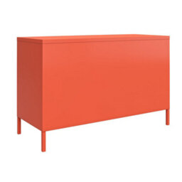 Novogratz Dorel Home Cache Metal Locker With 2 Doors Wide In Orange - thumbnail 4