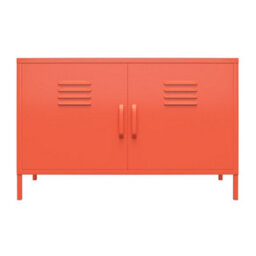 Novogratz Dorel Home Cache Metal Locker With 2 Doors Wide In Orange - thumbnail 1