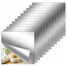 Wall Mirror 4 Pieces Self Adhesive Mirror Tiles, Decorative Acrylic Mirror Wall Tiles Self Adhesive