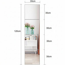 Wall Mirror 4 Pieces Self Adhesive Mirror Tiles, Decorative Acrylic Mirror Wall Tiles Self Adhesive - thumbnail 2