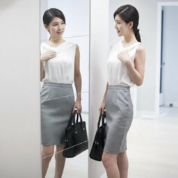 Wall Mirror 4 Pieces Self Adhesive Mirror Tiles, Decorative Acrylic Mirror Wall Tiles Self Adhesive - thumbnail 3
