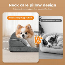 Skylos Pet Orthopedic Dog Bed Large Memory Foam Velvet Washable Cushion - thumbnail 5