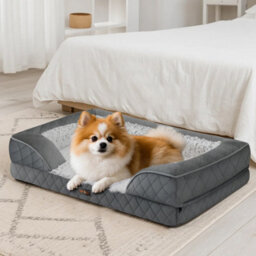 Skylos Pet Orthopedic Dog Bed Large Memory Foam Velvet Washable Cushion - thumbnail 1
