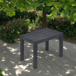 Urbn-Living Black Weatherproof Plastic Garden Table - thumbnail 2