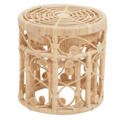 Orsina Elegant Set Of Two Natural Rattan Tables, Round Coffee Table, Sturdy Side Table, Versatile Small Table - thumbnail 4