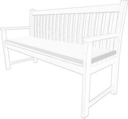 istyle mode 3 Seater Garden Bench Cushion Seatpad Indoor & Outdoor Use - White