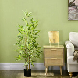 Artificial Bamboo Plant 120 Cm With Pot Realistic Pe Leaves Indoor Decor - thumbnail 4