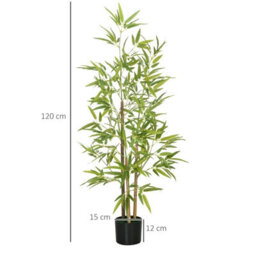 Artificial Bamboo Plant 120 Cm With Pot Realistic Pe Leaves Indoor Decor - thumbnail 2