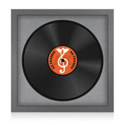 "16X16"" Dark Grey Modern Vinyl Record Frame With Mid Grey Mount For 12 Inch Lp Disc - Ak Frames" - thumbnail 1
