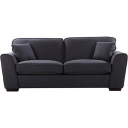 Chelsea 204Cm Wide Charcoal Grey Herringbone Fabric 3 Seat Sofa With Scatter Cushions Included