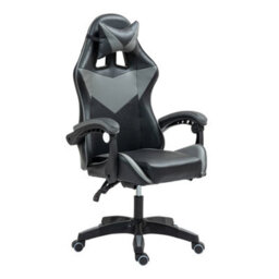 Massage Gaming Chair Computer Chair Home Office Sports Desk Swivel Pc Chairs Black&grey Without Footrest
