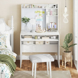 Gainoom Computer Desk W/ Magnetic Bulletin Board & Hutch & Keyboard Tray 89 X 50 Cm White - thumbnail 4