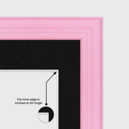 AK Frames 26X8 Pastel Pink Classic Multi Photo Frame With Black Mount - Holds 5 Apertures (5X) 6X4 Photos - thumbnail 7
