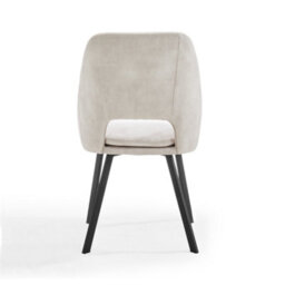 Home Detail Billie Dining Chair Set Of 2, Cream Velvet - thumbnail 3