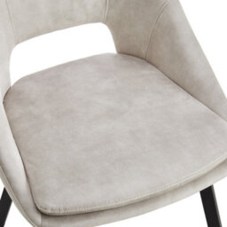 Home Detail Billie Dining Chair Set Of 2, Cream Velvet - thumbnail 4