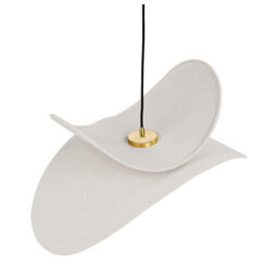 Wyld And Coco Modern Open-Bulb Pendant Lamp 105 Cm Drop Light Grey Linen Shade - thumbnail 4