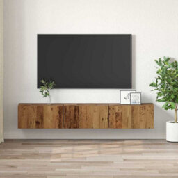 Berkfield Tv Cabinet Set Old Wood Wood Standard Storage Tv Cabinet - thumbnail 4