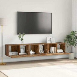 Berkfield Tv Cabinet Set Old Wood Wood Standard Storage Tv Cabinet