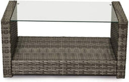 Evre Grey 4 Seater Rattan Garden Furniture Sofa Armchair Set - Roma With Weatherproof Cover - thumbnail 6