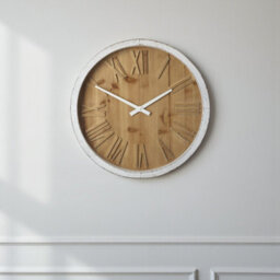 Rustic Wooden Edge Home Wall Clock - thumbnail 1