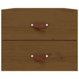 Berkfield Wall-Mounted Bedside Cabinet Honey Brown 50X36X40 Cm - thumbnail 6